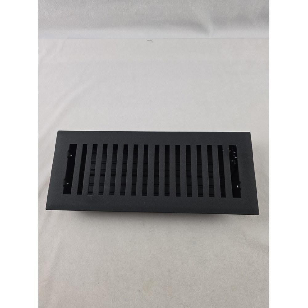 Hampton Bay 4 in. x 12 in. Steel Floor Register in Matte Black Finish, NEW